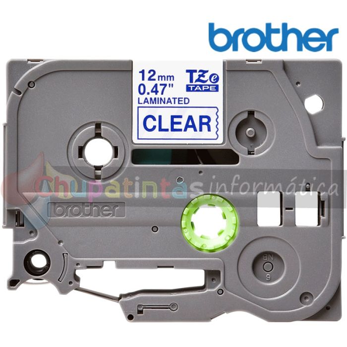 Brother TZe133 Cinta Laminada Original de Etiquetas - Texto azul sobre fondo transparente - Ancho 12mm x 8 metros-2