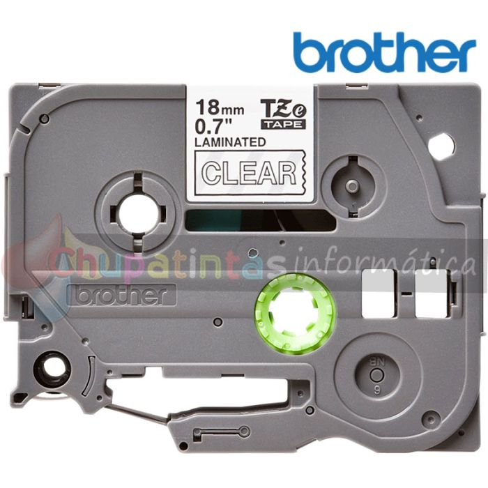 Brother TZe145 Cinta Laminada Original de Etiquetas - Texto blanco sobre fondo transparente - Ancho 18mm x 8 metros-2