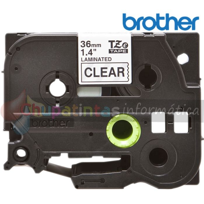 Brother TZe161 Cinta Laminada Original de Etiquetas - Texto negro sobre fondo transparente - Ancho 36mm x 8 metros-2