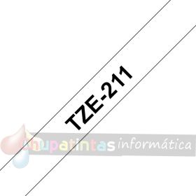 Brother TZe211 Cinta Laminada Original de Etiquetas - Texto negro sobre fondo blanco - Ancho 6mm x 8 metros-3