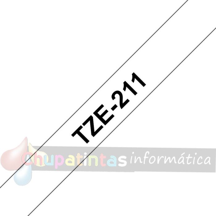 Brother TZe211 Cinta Laminada Original de Etiquetas - Texto negro sobre fondo blanco - Ancho 6mm x 8 metros-3