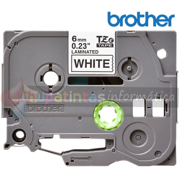 Brother TZe211 Cinta Laminada Original de Etiquetas - Texto negro sobre fondo blanco - Ancho 6mm x 8 metros-2
