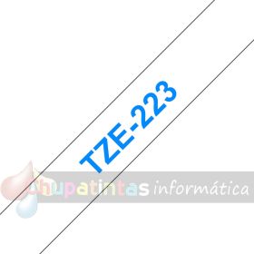 Brother TZe223 Cinta Laminada Original de Etiquetas - Texto azul sobre fondo blanco - Ancho 9mm x 8 metros-3