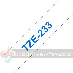 Brother TZe233 Cinta Laminada Original de Etiquetas - Texto azul sobre fondo blanco - Ancho 12mm x 8 metros-3