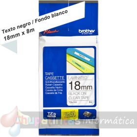 Brother TZe241 Cinta Laminada Original de Etiquetas - Texto negro sobre fondo blanco - Ancho 18mm x 8 metros-1