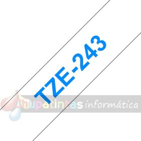 Brother TZe243 Cinta Laminada Original de Etiquetas - Texto azul sobre fondo blanco - Ancho 18mm x 8 metros-3