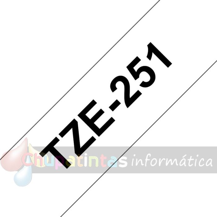 Brother TZe251 Cinta Laminada Original de Etiquetas - Texto negro sobre fondo blanco - Ancho 24mm x 8 metros-3