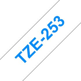 Brother TZe253 Cinta Laminada Original de Etiquetas - Texto azul sobre fondo blanco - Ancho 24mm x 8 metros-3