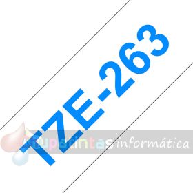 Brother TZe263 Cinta Laminada Original de Etiquetas - Texto azul sobre fondo blanco - Ancho 36mm x 8 metros-3