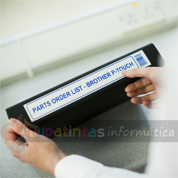 Brother TZe263 Cinta Laminada Original de Etiquetas - Texto azul sobre fondo blanco - Ancho 36mm x 8 metros-4