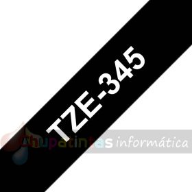 Brother TZe345 Cinta Laminada Original de Etiquetas - Texto blanco sobre fondo negro - Ancho 18mm x 8 metros-3