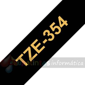 Brother TZe354 Cinta Laminada Original de Etiquetas - Texto dorado sobre fondo negro - Ancho 24mm x 8 metros-3