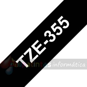 Brother TZe355 Cinta Laminada Original de Etiquetas - Texto blanco sobre fondo negro - Ancho 24mm x 8 metros-3