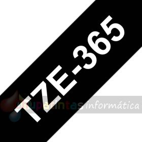 Brother TZe365 Cinta Laminada Original de Etiquetas - Texto blanco sobre fondo negro - Ancho 36mm x 8 metros-3