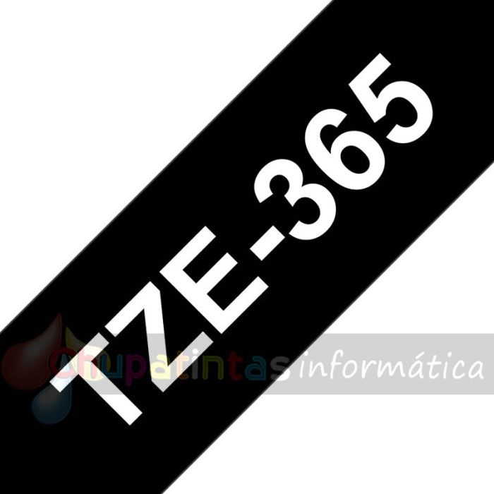 Brother TZe365 Cinta Laminada Original de Etiquetas - Texto blanco sobre fondo negro - Ancho 36mm x 8 metros-3