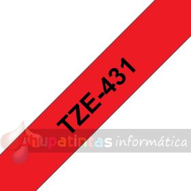 Brother TZe431 Cinta Laminada Original de Etiquetas - Texto negro sobre fondo rojo - Ancho 12mm x 8 metros-3