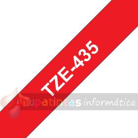Brother TZe435 Cinta Laminada Original de Etiquetas - Texto blanco sobre fondo rojo - Ancho 12mm x 8 metros-3