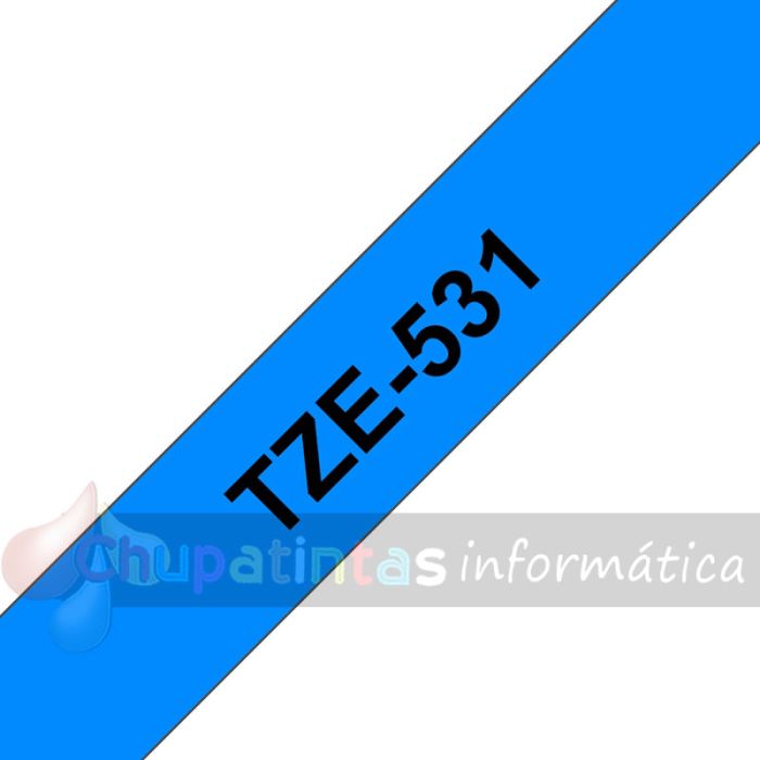 Brother TZe531 Cinta Laminada Original de Etiquetas - Texto negro sobre fondo azul - Ancho 12mm x 8 metros-3