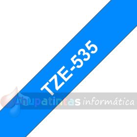 Brother TZe535 Cinta Laminada Original de Etiquetas - Texto blanco sobre fondo azul - Ancho 12mm x 8 metros-3