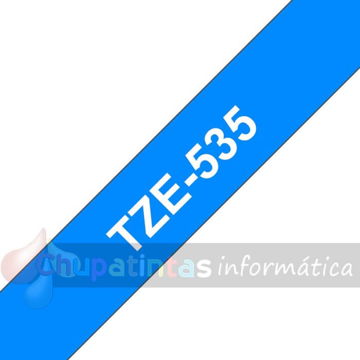 Brother TZe535 Cinta Laminada Original de Etiquetas - Texto blanco sobre fondo azul - Ancho 12mm x 8 metros-3