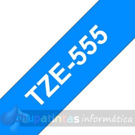 Brother TZe555 Cinta Laminada Original de Etiquetas - Texto blanco sobre fondo azul - Ancho 24mm x 8 metros-3