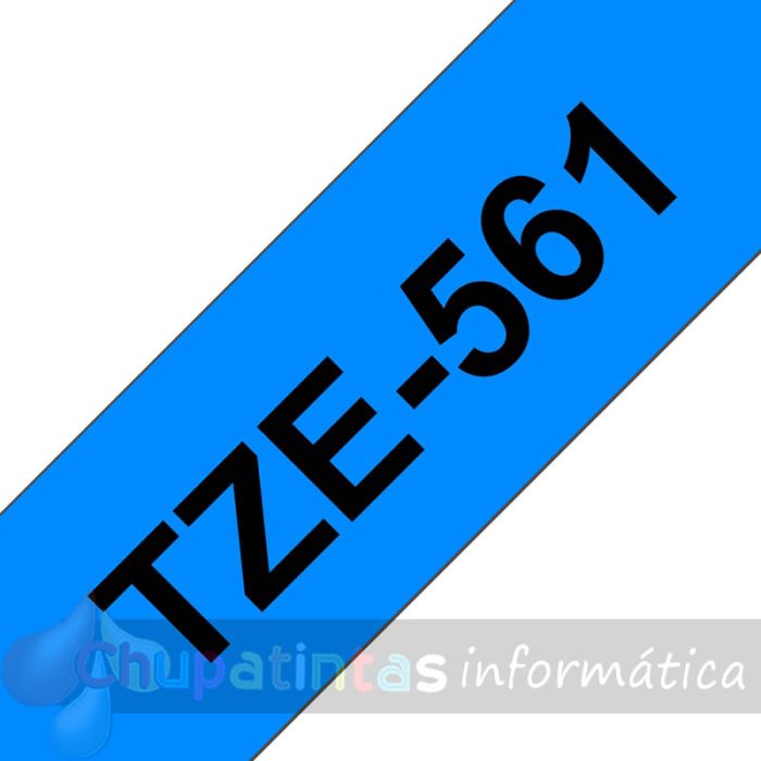 Brother TZe561 Cinta Laminada Original de Etiquetas - Texto negro sobre fondo azul - Ancho 36mm x 8 metros-3