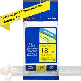 Brother TZe641 Cinta Laminada Original de Etiquetas - Texto negro sobre fondo amarillo - Ancho 18mm x 8 metros-1