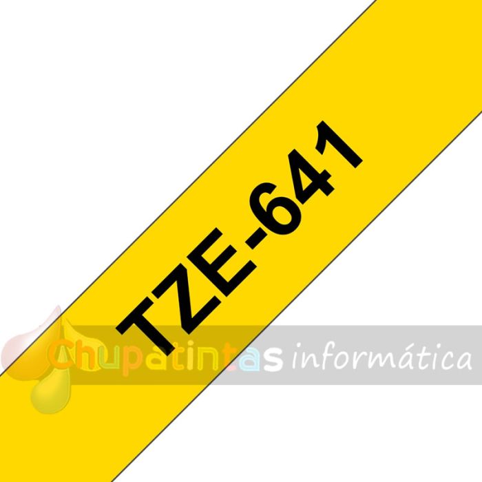 Brother TZe641 Cinta Laminada Original de Etiquetas - Texto negro sobre fondo amarillo - Ancho 18mm x 8 metros-3