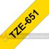 Brother TZe651 Cinta Laminada Original de Etiquetas - Texto negro sobre fondo amarillo - Ancho 24mm x 8 metros-3