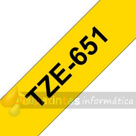 Brother TZe651 Cinta Laminada Original de Etiquetas - Texto negro sobre fondo amarillo - Ancho 24mm x 8 metros-3