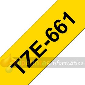 Brother TZe661 Cinta Laminada Original de Etiquetas - Texto negro sobre fondo amarillo - Ancho 36mm x 8 metros-3