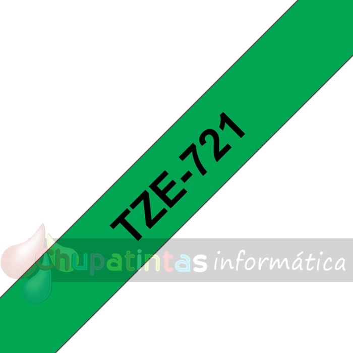 Brother TZe721 Cinta Laminada Original de Etiquetas - Texto negro sobre fondo verde - Ancho 9mm x 8 metros-3
