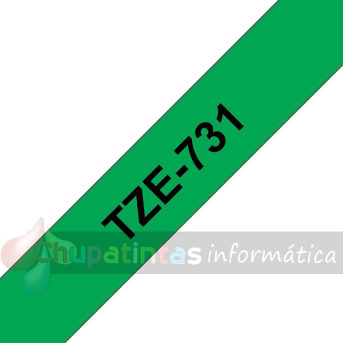 Brother TZe731 Cinta Laminada Original de Etiquetas - Texto negro sobre fondo verde - Ancho 12mm x 8 metros-3