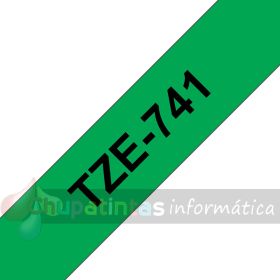 Brother TZe741 Cinta Laminada Original de Etiquetas - Texto negro sobre fondo verde - Ancho 18mm x 8 metros-3