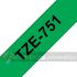 Brother TZe751 Cinta Laminada Original de Etiquetas - Texto negro sobre fondo verde - Ancho 24mm x 8 metros-3