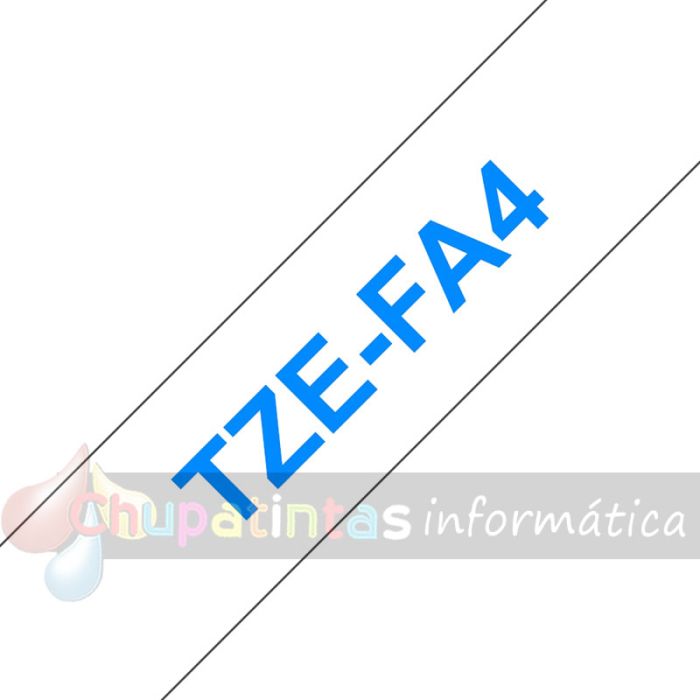 Brother TZeFA4 Cinta Textil Original de Etiquetas - Texto azul sobre fondo blanco - Ancho 18mm x 3 metros-3