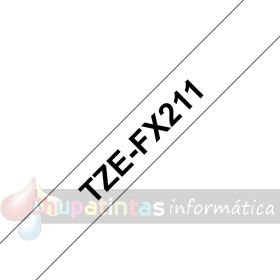 Brother TZeFX211 Cinta Laminada Flexible Original de Etiquetas - Texto negro sobre fondo blanco - Ancho 6mm x 8 metros-3