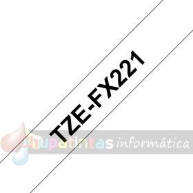 Brother TZeFX221 Cinta Laminada Flexible Original de Etiquetas - Texto negro sobre fondo blanco - Ancho 9mm x 8 metros-3