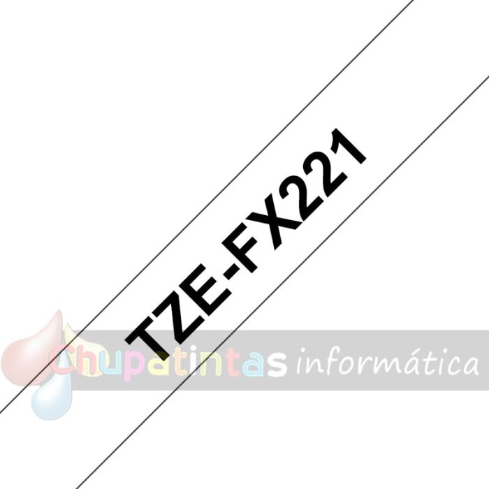 Brother TZeFX221 Cinta Laminada Flexible Original de Etiquetas - Texto negro sobre fondo blanco - Ancho 9mm x 8 metros-3