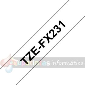 Brother TZeFX231 Cinta Laminada Flexible Original de Etiquetas - Texto negro sobre fondo blanco - Ancho 12mm x 8 metros-3
