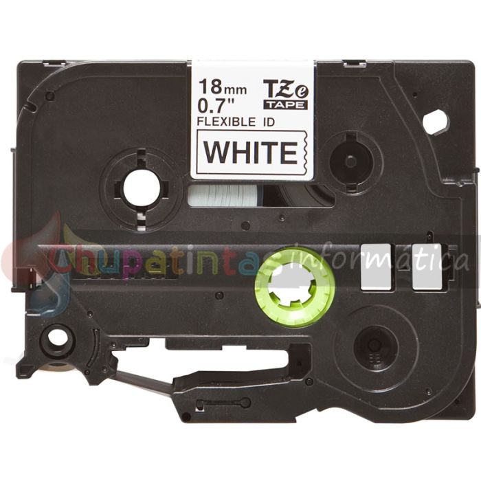 Brother TZeFX241 Cinta Laminada Flexible Original de Etiquetas - Texto negro sobre fondo blanco - Ancho 18mm x 8 metros-2