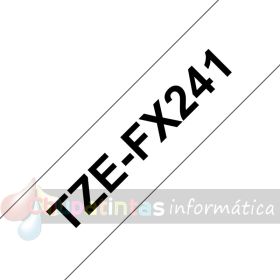 Brother TZeFX241 Cinta Laminada Flexible Original de Etiquetas - Texto negro sobre fondo blanco - Ancho 18mm x 8 metros-3