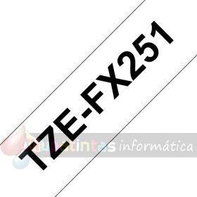 Brother TZeFX251 Cinta Laminada Flexible Original de Etiquetas - Texto negro sobre fondo blanco - Ancho 24mm x 8 metros-3
