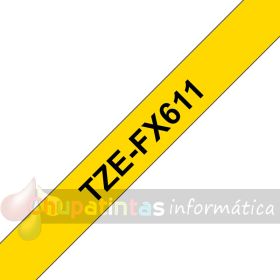 Brother TZeFX611 Cinta Laminada Flexible Original de Etiquetas - Texto negro sobre fondo amarillo - Ancho 6mm x 8 metros-3