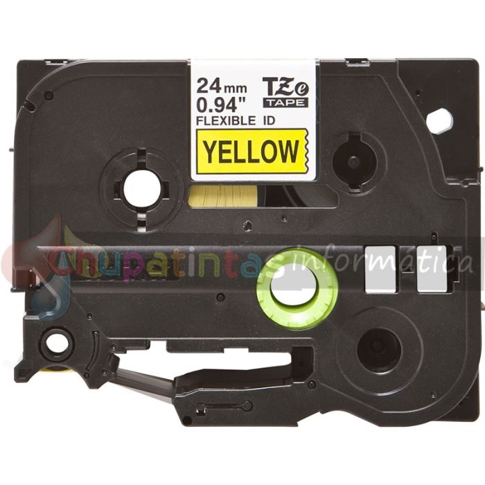 Brother TZeFX651 Cinta Laminada Flexible Original de Etiquetas - Texto negro sobre fondo amarillo - Ancho 24mm x 8 metros-2