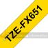 Brother TZeFX651 Cinta Laminada Flexible Original de Etiquetas - Texto negro sobre fondo amarillo - Ancho 24mm x 8 metros-3