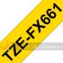 Brother TZeFX661 Cinta Laminada Flexible Original de Etiquetas - Texto negro sobre fondo amarillo - Ancho 36mm x 8 metros-3