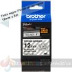 Brother TZeS131 Cinta Laminada Super Adhesiva Original de Etiquetas - Texto negro sobre fondo transparente - Ancho 12mm x 8 metros