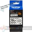 Brother TZeS141 Cinta Laminada Super Adhesiva Original de Etiquetas - Texto negro sobre fondo transparente - Ancho 18mm x 8 metros