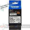 Brother TZeS151 Cinta Laminada Super Adhesiva Original de Etiquetas - Texto negro sobre fondo transparente - Ancho 24mm x 8 metros